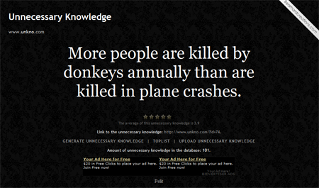 Unnecessary Knowledge